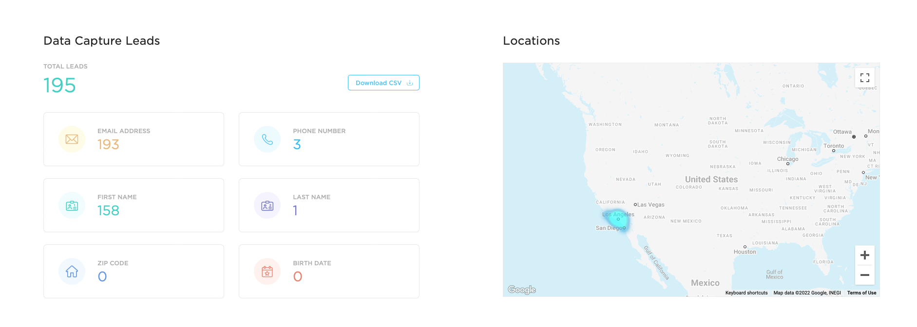 Lead Capture screen shot